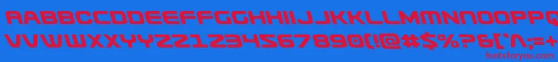 Usuzileft Font – Red Fonts on Blue Background