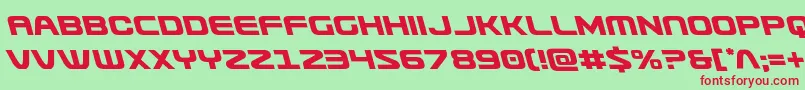 Usuzileft Font – Red Fonts on Green Background