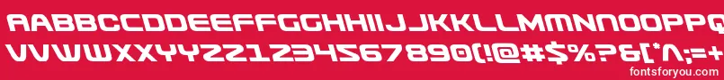 Usuzileft Font – White Fonts on Red Background