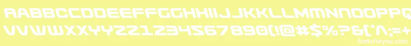 フォントUsuzileft – 黄色い背景に白い文字