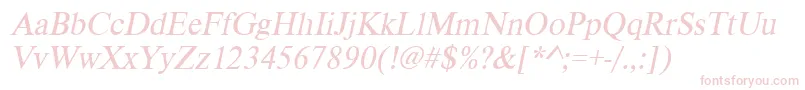 VietnamesetimessskItalic Font – Pink Fonts on White Background