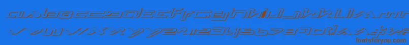 Xepheis Font – Brown Fonts on Blue Background