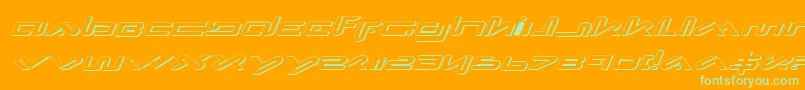 Xepheis Font – Green Fonts on Orange Background