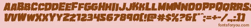 Marshthingexpandital Font – Brown Fonts on Pink Background