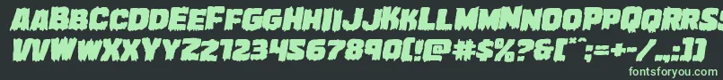 Marshthingexpandital Font – Green Fonts on Black Background