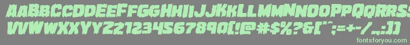 Marshthingexpandital Font – Green Fonts on Gray Background