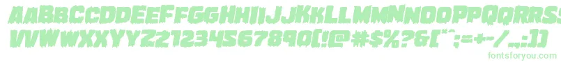 Marshthingexpandital Font – Green Fonts on White Background