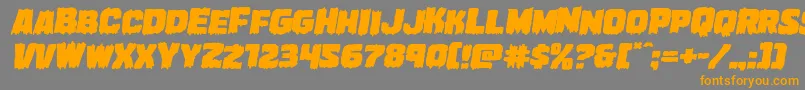 Marshthingexpandital Font – Orange Fonts on Gray Background