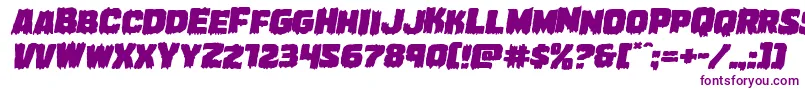 Marshthingexpandital Font – Purple Fonts on White Background
