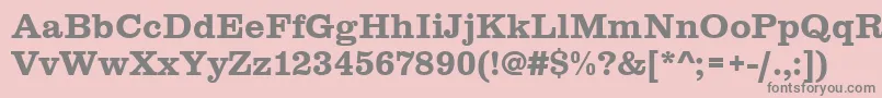 フォントClarendontbol – ピンクの背景に灰色の文字