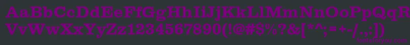 Шрифт Clarendontbol – фиолетовые шрифты на чёрном фоне