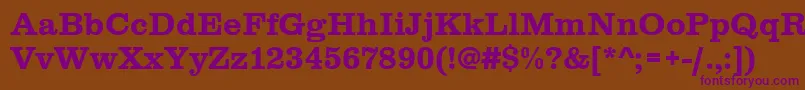 Шрифт Clarendontbol – фиолетовые шрифты на коричневом фоне