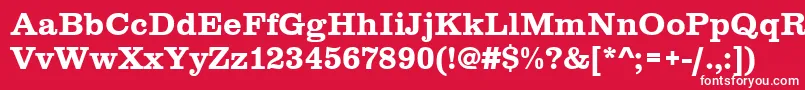 Шрифт Clarendontbol – белые шрифты на красном фоне