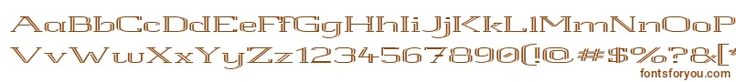 Whitelinerolled Font – Brown Fonts on White Background