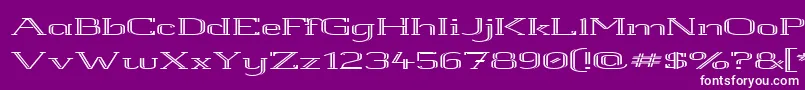 Whitelinerolled Font – White Fonts on Purple Background