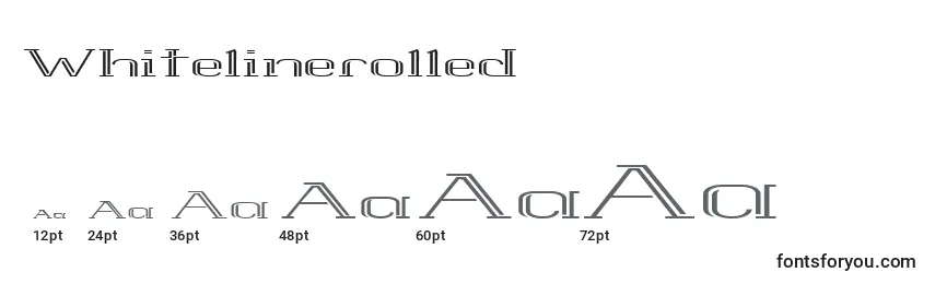 Whitelinerolled Font Sizes
