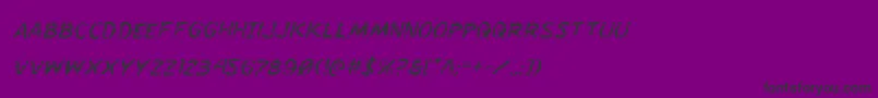 Weitere Informationen zur Flesheatingital-Schriftart Flesheatingital-Schriftart – Schwarze Schriften auf violettem Hintergrund
