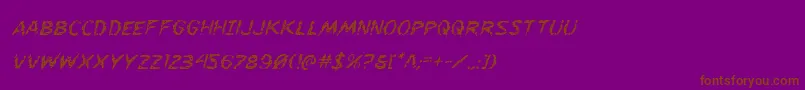 Flesheatingital Font – Brown Fonts on Purple Background
