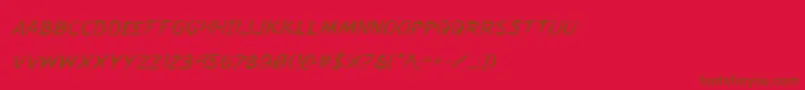 Flesheatingital Font – Brown Fonts on Red Background