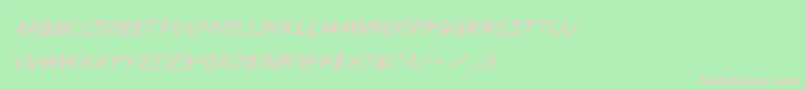 Flesheatingital Font – Pink Fonts on Green Background