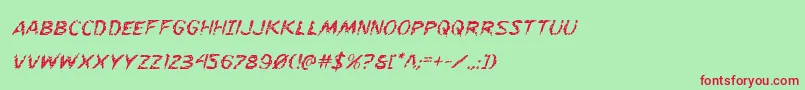 Flesheatingital Font – Red Fonts on Green Background