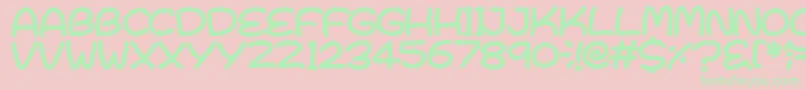 BrightEarly-Schriftart – Grüne Schriften auf rosa Hintergrund