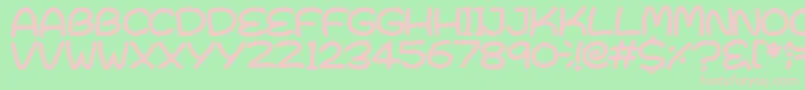 BrightEarly Font – Pink Fonts on Green Background