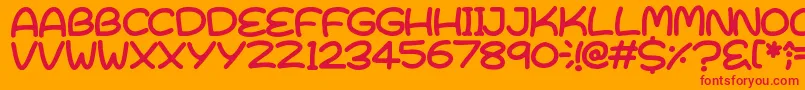 BrightEarly Font – Red Fonts on Orange Background