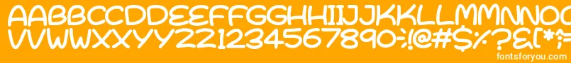 BrightEarly Font – White Fonts on Orange Background