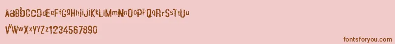 Crustype Font – Brown Fonts on Pink Background