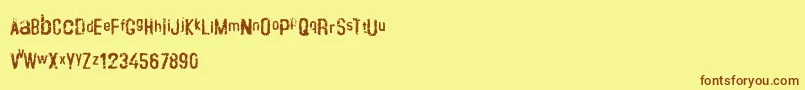Crustype Font – Brown Fonts on Yellow Background