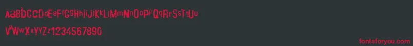 Crustype Font – Red Fonts on Black Background