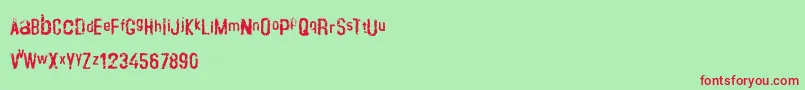 Crustype Font – Red Fonts on Green Background