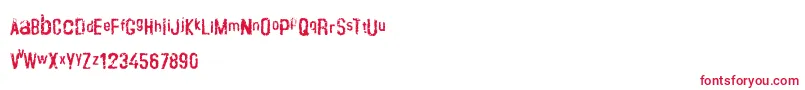 Crustype Font – Red Fonts on White Background