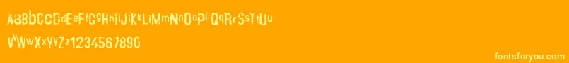 Crustype Font – Yellow Fonts on Orange Background