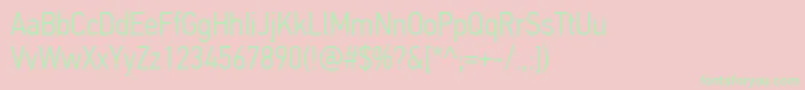 PfdintextcondproLight Font – Green Fonts on Pink Background