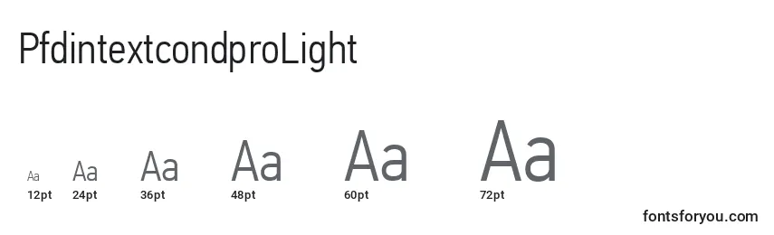 PfdintextcondproLight Font Sizes