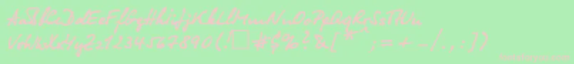 OlgacttNormal Font – Pink Fonts on Green Background