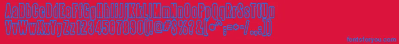 SteelfishOutline Font – Blue Fonts on Red Background