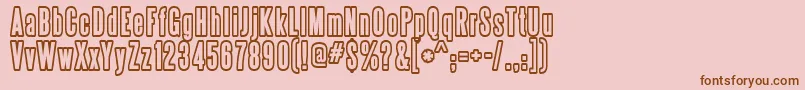 SteelfishOutline Font – Brown Fonts on Pink Background