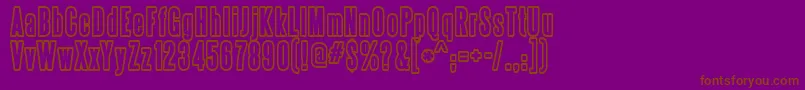 SteelfishOutline Font – Brown Fonts on Purple Background