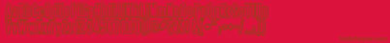 SteelfishOutline Font – Brown Fonts on Red Background