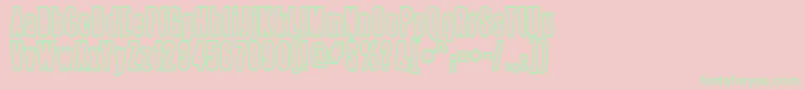 SteelfishOutline Font – Green Fonts on Pink Background