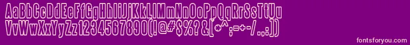 SteelfishOutline Font – Pink Fonts on Purple Background