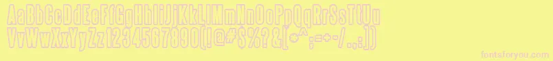 SteelfishOutline Font – Pink Fonts on Yellow Background