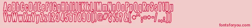 SteelfishOutline Font – Red Fonts on Pink Background