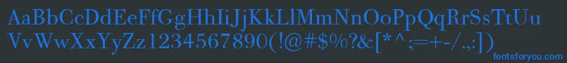 PfbodonitextRegular Font – Blue Fonts on Black Background