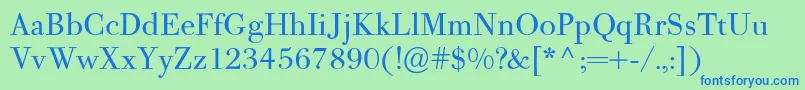 PfbodonitextRegular Font – Blue Fonts on Green Background
