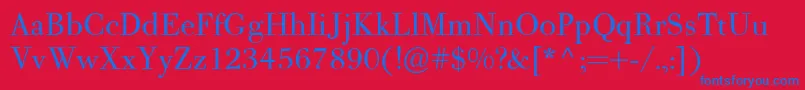 PfbodonitextRegular Font – Blue Fonts on Red Background