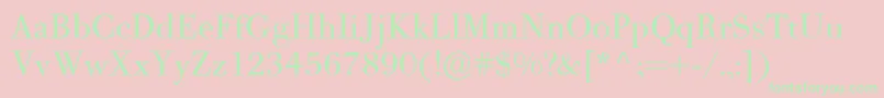 PfbodonitextRegular Font – Green Fonts on Pink Background